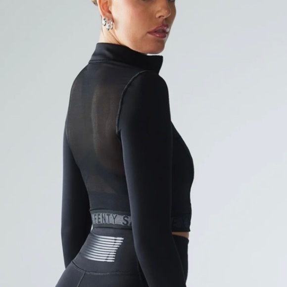 NWT Savage X Fenty black Cropped Half-zip top 3X - Picture 2 of 10